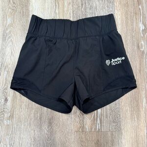 Justice Sport Black Athletic Shorts • M/10